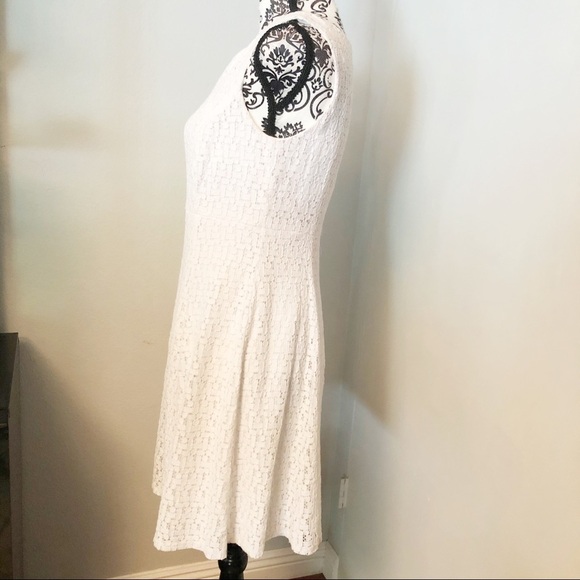 Connected Apparel White Lace A-Line Dress - Picture 3 of 6